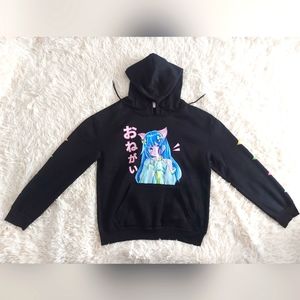 Anime Girl Graphic Hoodie ROMWE